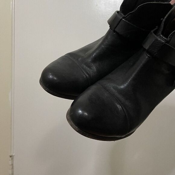 Rag & Bone black leather heeled ankle booties with strap size EU 38 US 8 - Picture 6 of 9